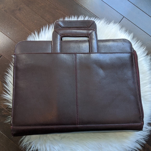mancini leather briefcase